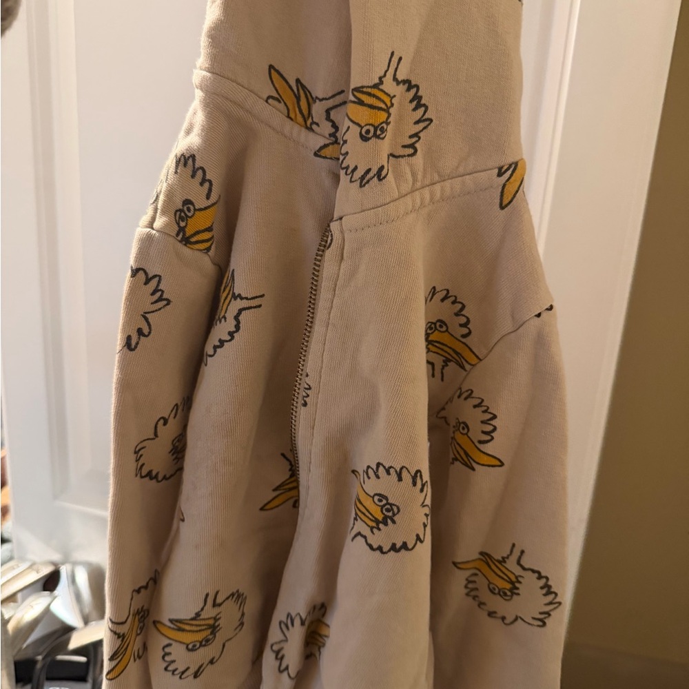 Bobo Choses Cream Jacket with Yellow Duck Print
